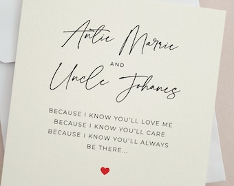 Personalized Godparent Proposal Card: Auntie & Uncle Christening Ask