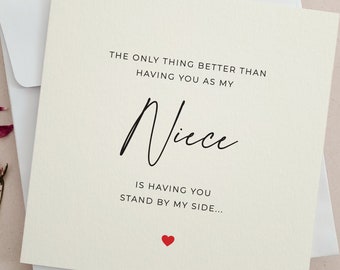Niece Flower Girl Proposal Card: Elegant Wedding Ask