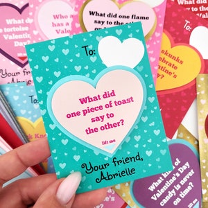 Funny Classroom Valentines Cards for Kids, Custom Personalized Interactive 3D Valentine's Day Cards for School, Valentine Favors, Girl, Boy