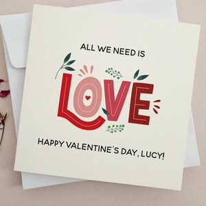 Retro Groovy Valentine&#39;s Day Card: Personalized Love Card