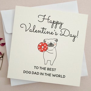 Papa Hund Valentinstag Karte, an den besten Hund Papa der Welt, lustige Hundekarte, Valentinstag Karte vom Hund, für Freund, Mann Karte