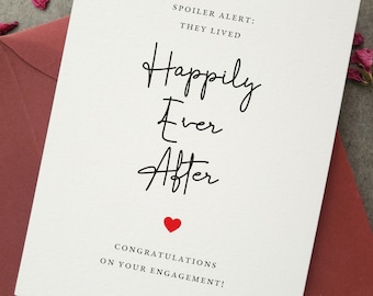 Congratulations On Your Engagement Card, Best Friend You're Engaged Card, Congrats Engagement Cards, Happily Ever After Newly Engaged Card