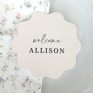 Tarjetas de nombre personalizadas, Tarjetas de lugar personalizadas para la mesa, Tarjetas de nombre de invitados de bienvenida para bodas, Cumpleaños, Decoración de platos pequeños