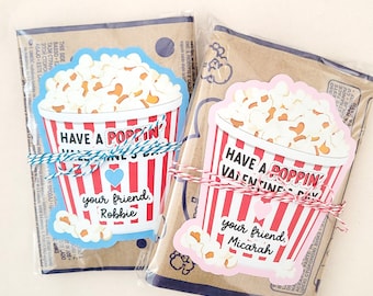 Kids Valentines Day Valentines Gift for Kids Popcorn Stickers Valentine's Day Gifts for Boys, Girls, Toddlers Valentine Gifts from Teacher