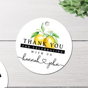 Lemon Wedding Favors Limoncello Gift Tags Wedding Gift Tags Mariage Botanique Mariage Rustique Merci Pour Les Tags Cadeau De Mariage Personnalisé
