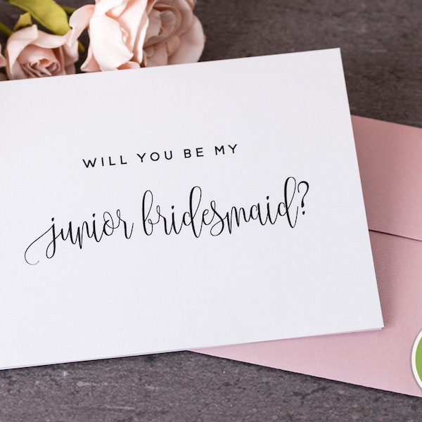 Will You Be My Junior Bridesmaid Card, Card for Junior Bridesmaid, Junior Bridesmaid Proposal Card Wedding Card Be My Junior Bridesmaid