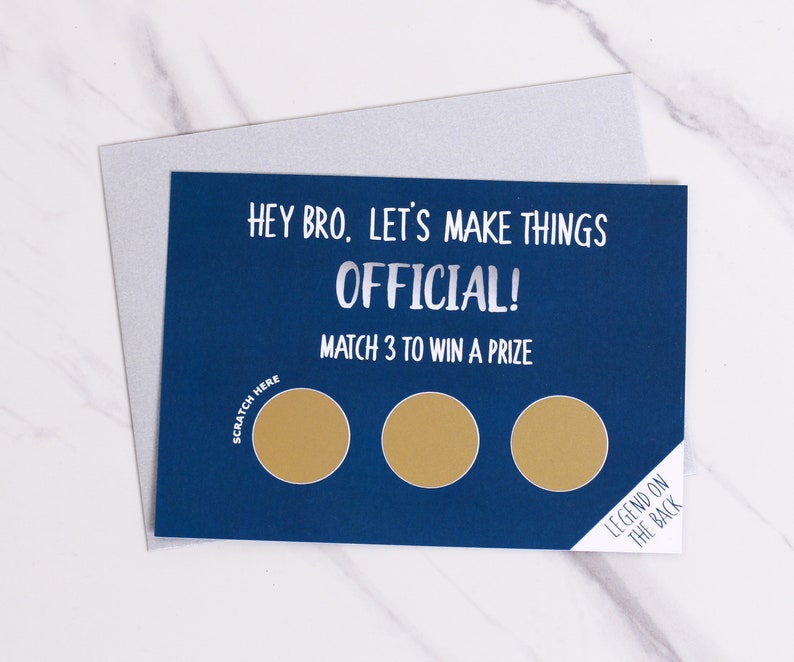 Groomsman Scratch Card, Funny Groomsmen Cards, Funny Joke Groomsman Proposal, Will You Be My Groomsman, Best Man Proposal, Usher Card Silver image 7