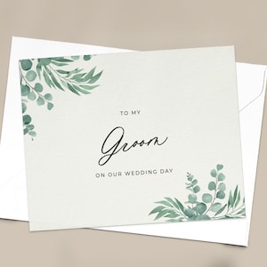 An meinen Bräutigam am Hochzeitstag Karte, an meinen Verlobten am Hochzeitstag, Karte für Mann, Geschenk von der Braut, Hochzeitstag Karten, Karte für den Bräutigam