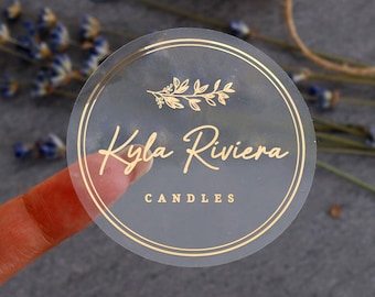 Gold Foil Product Labels, Personalized  Business Logo Stickers, Luxury Packaging Labels