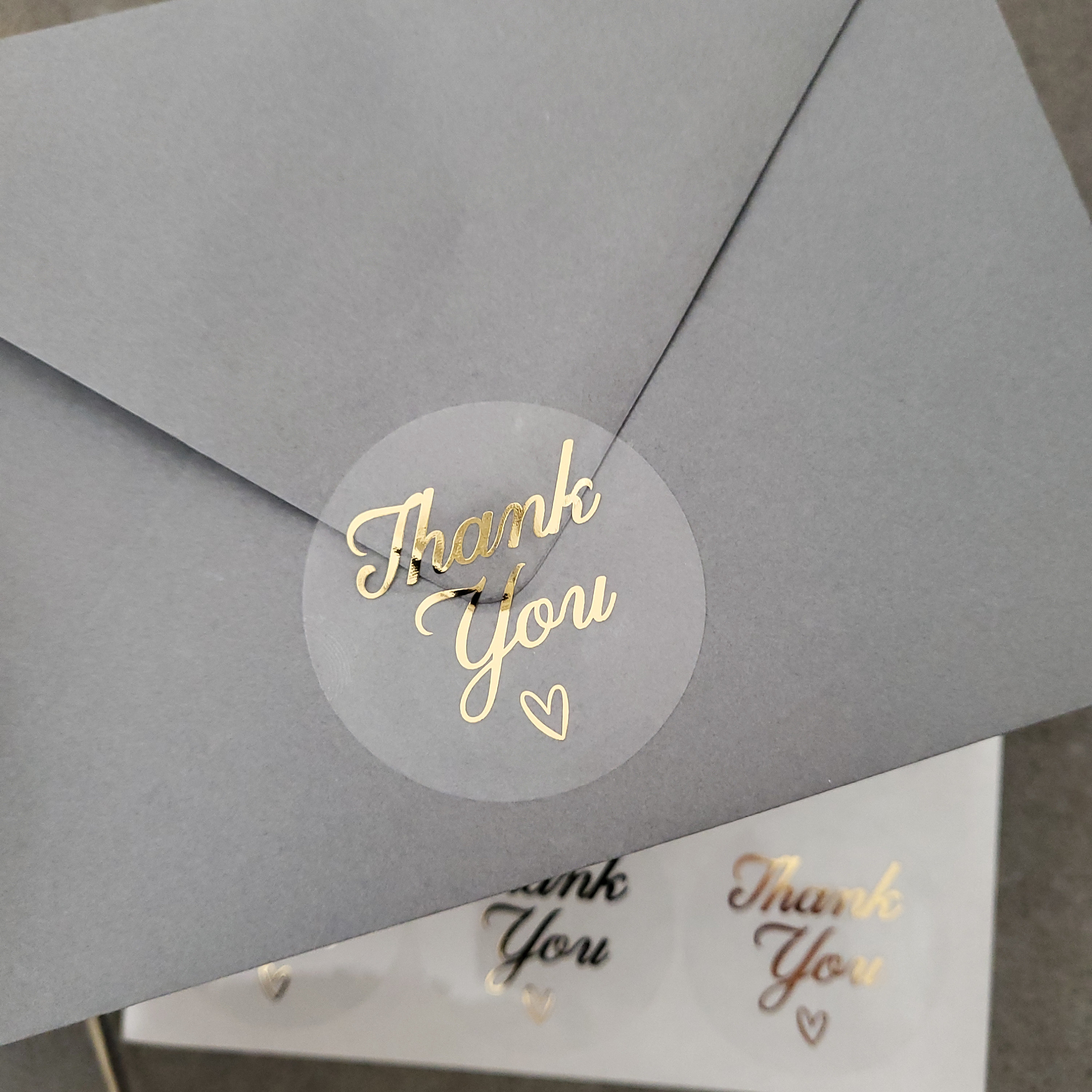 Gold Foil Thank You Stickers: Clear Wedding Favor Labels - Etsy