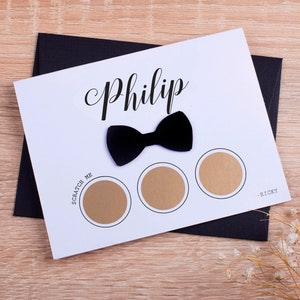 Funny Groomsmen Proposal Card, Personalized Will you be my Groomsman Scratch off for Gift Boxes, Best Man Proposal Cards Custom Man of Honor image 2