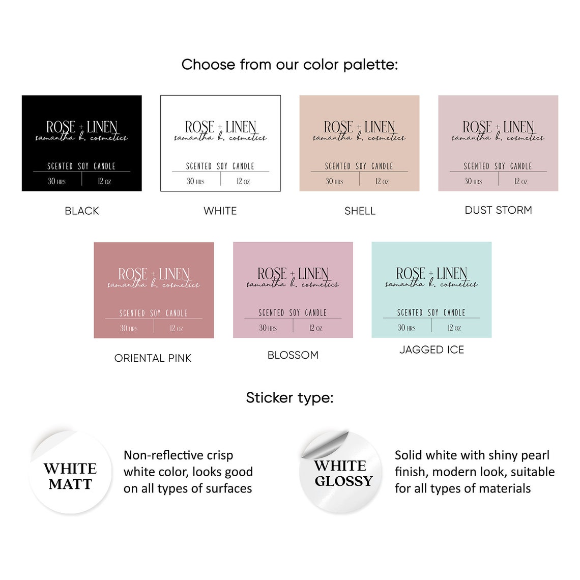 Personalized Cosmetic Sticker Labels Product Label Stickers - Etsy UK