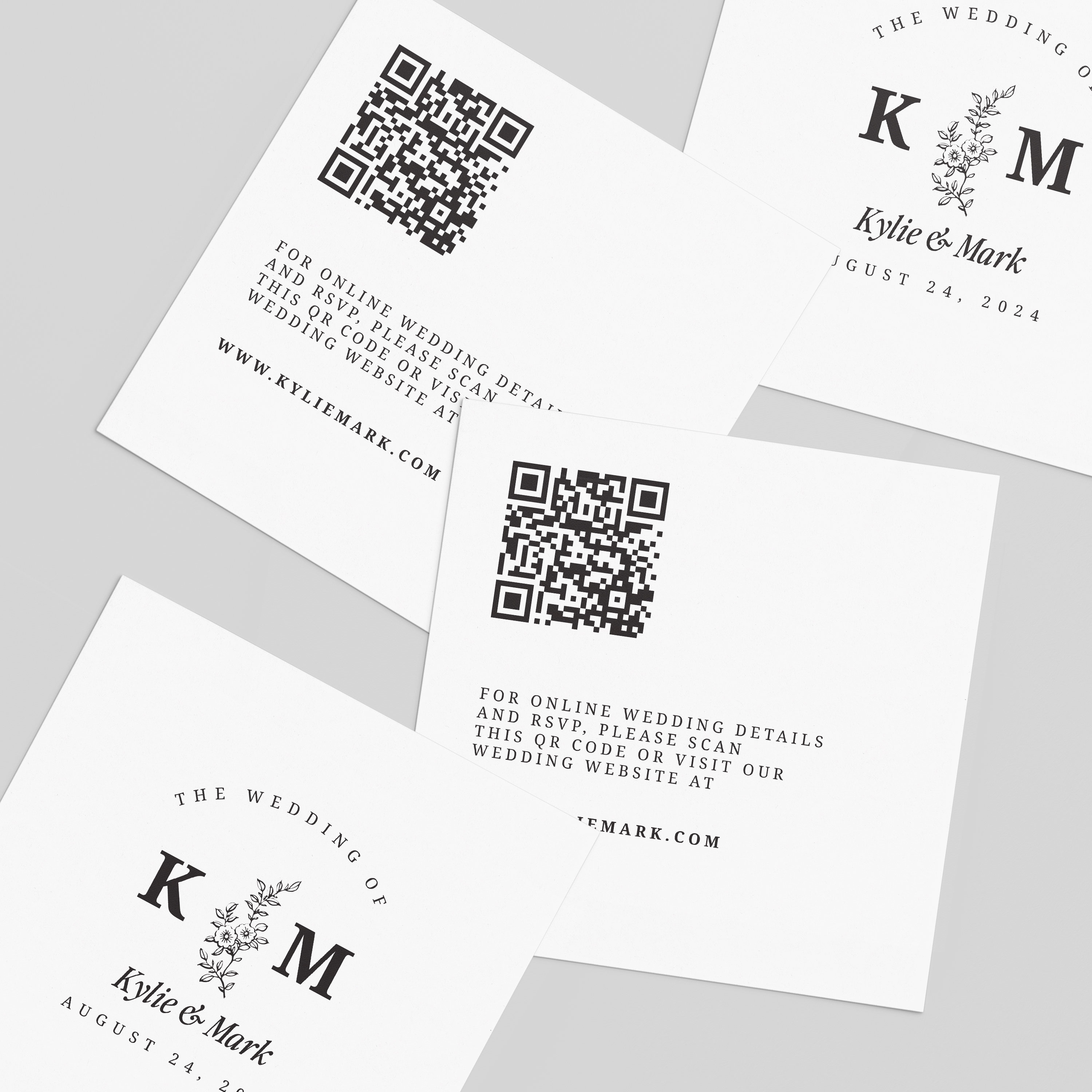 QR Code Wedding Website Card RSVP Online Cards Wedding 