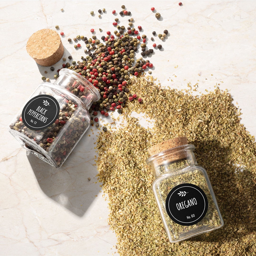 Etichette Trasparenti Per Spezie - 276 Pezzi, Resistente Ad Acqua E Olio, Prestampate, Per Organizzazione - Foto 8