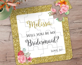 Bridesmaid Gift, Bridesmaid Proposal, Personalized Bridesmaid Puzzles, Bridesmaid Gifts, Will you be my Bridesmaid, Maid of Honor Proposal