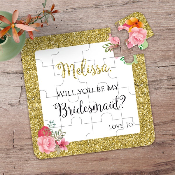 Bridesmaid Gift, Bridesmaid Proposal, Personalized Bridesmaid Puzzles, Bridesmaid Gifts, Will you be my Bridesmaid, Maid of Honor Proposal