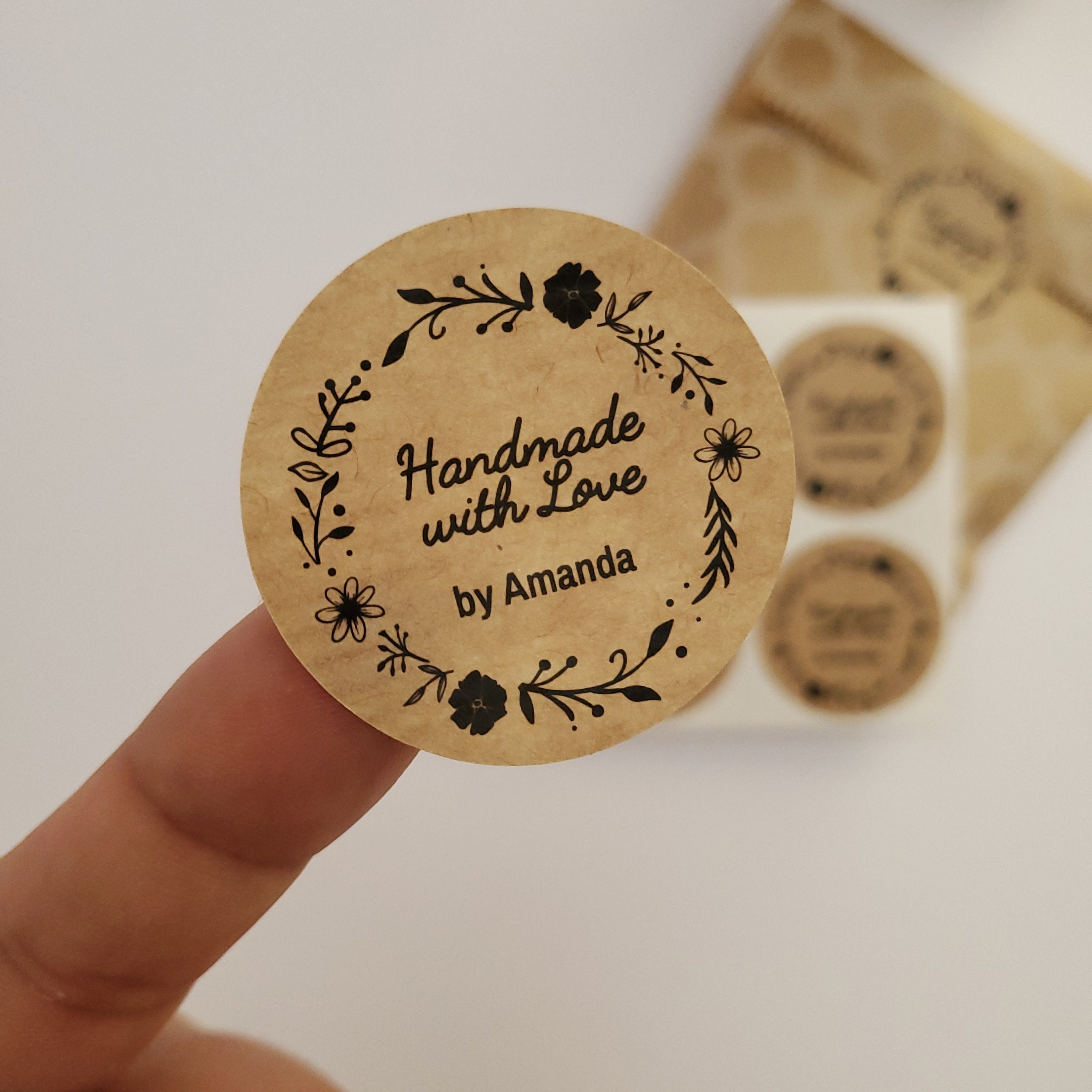 Wholesale 500 Handmade Kraft Paper Round Labels For Candy, Dragee Bags,  Gift Boxes, Weddings, And Thanks Circle Sticker Labels From Shelly_2020,  $1.72