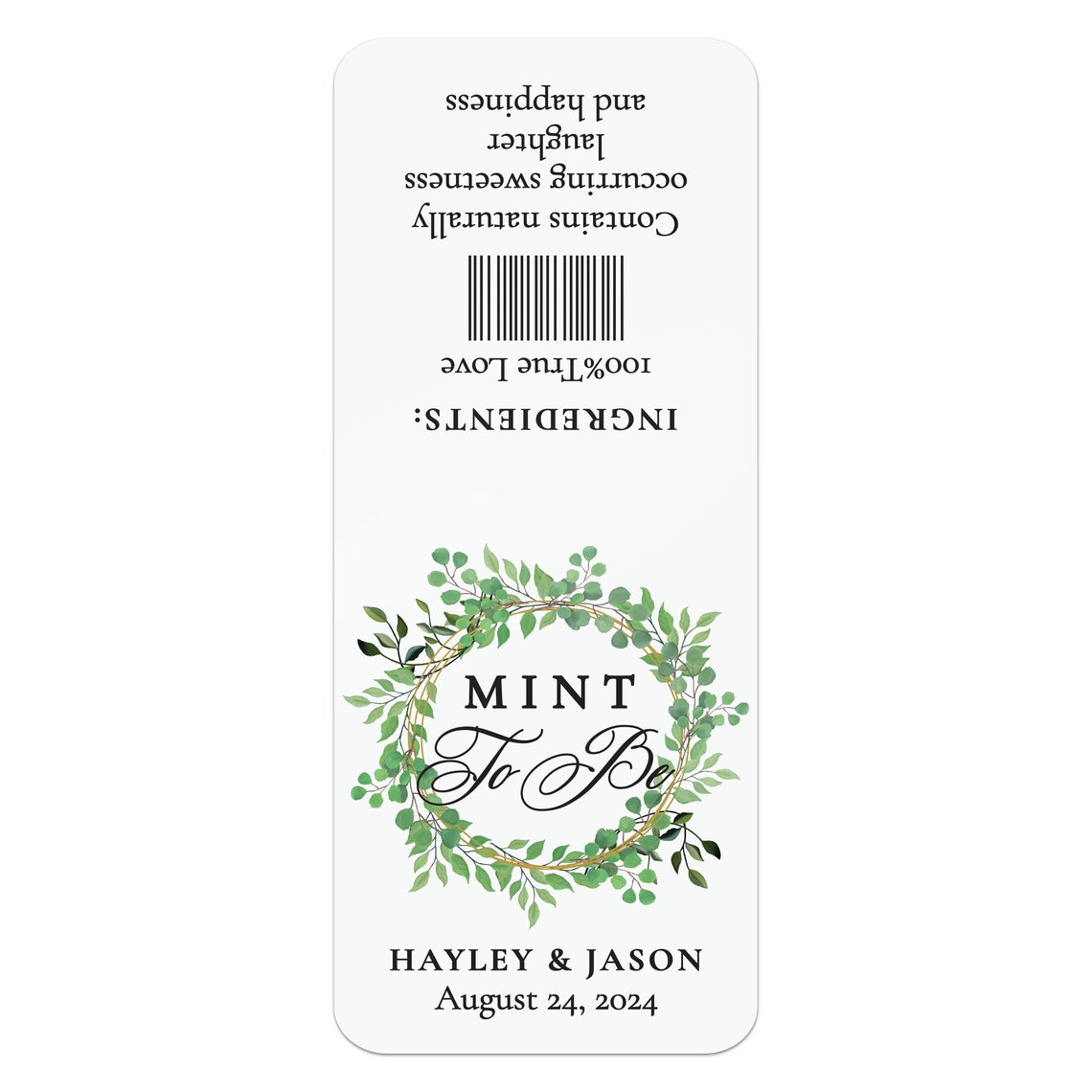 Mint to Be Tic Tac Labels, Greenery Wedding Favor Stickers ...