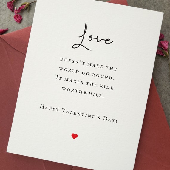 Valentines Day Card, Happy Valentine's Day Card, Cute Romantic Card for  Husband, Wife, Valentines Card for Him, Her, Love Valentines Card 