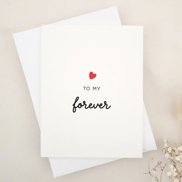 A mi tarjeta Forever, tarjeta del día de San Valentín, tarjeta te amo, tarjeta de boda de la novia o el novio, tarjeta de novio, tarjeta de marido, tarjeta de esposa