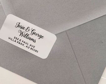  60ct - Gold or Color Foil Wedding Invitation Return Address  Labels, Clear Transparent Return Address Stickers (#318-CF) : Office  Products
