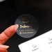 Custom Lash Logo Labels Stickers, Clear Gold Foil Eyelash labels great for Eyelash Packaging, Personalized Eyelasehes Extensions Supplies 