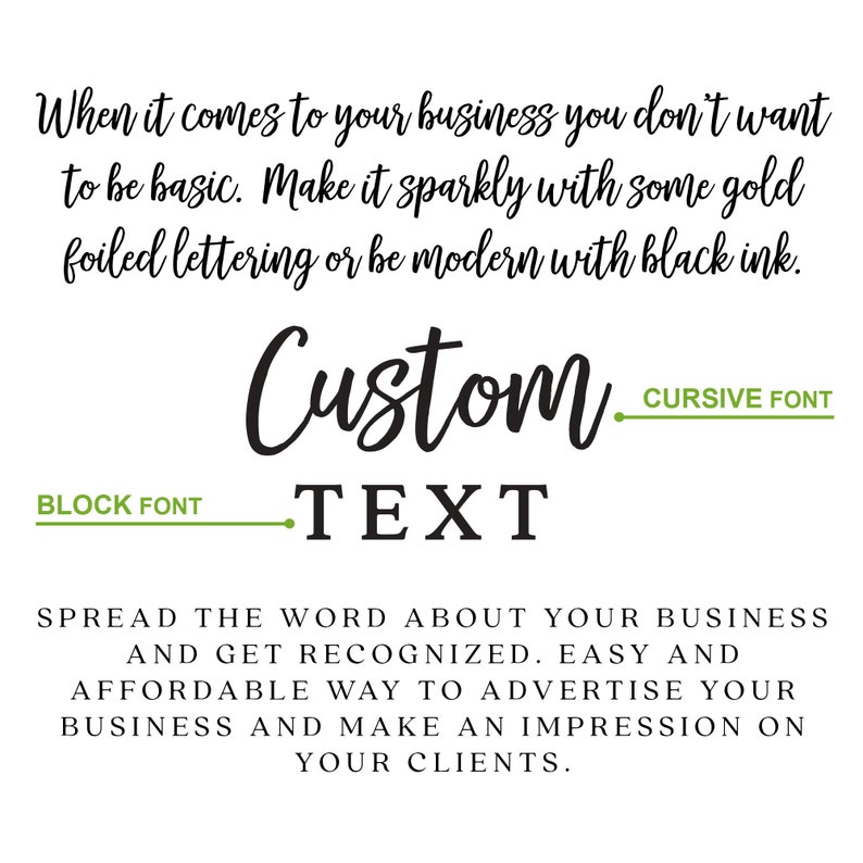 font catalogue with a display of block text and cursive text