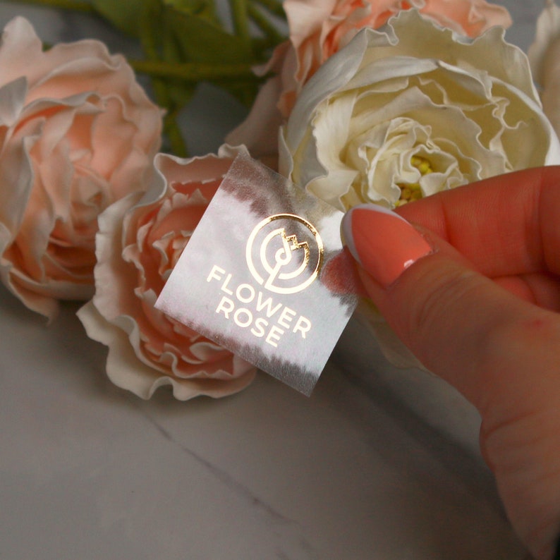 Custom Foiled Clear Logo Labels Stickers Personalized Business Etsy