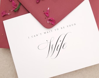 Future Husband Wedding Card: I Can't Wait to Marry You