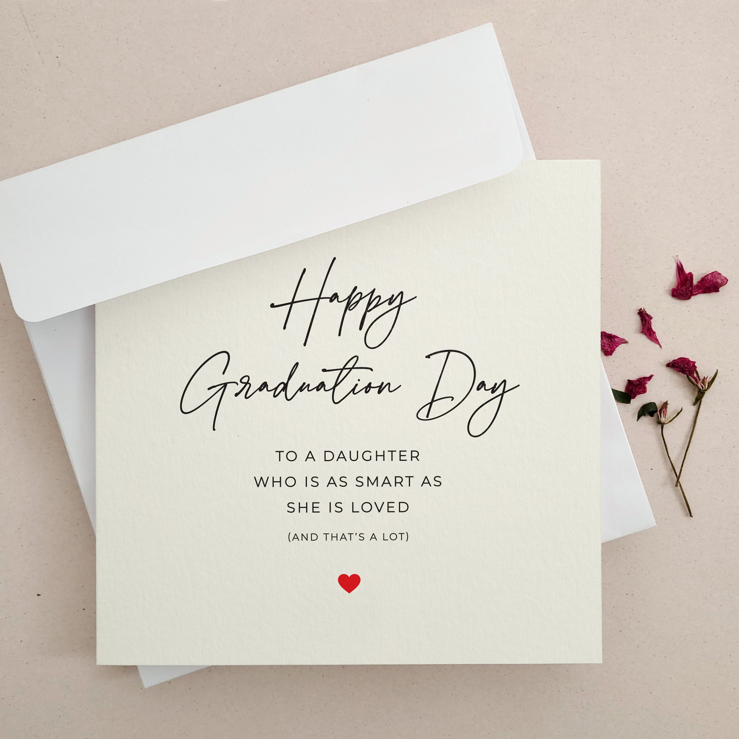 Graduation Card Cursive Graduation Card for Daughter: Hand-lettered Cursive Font - Etsy