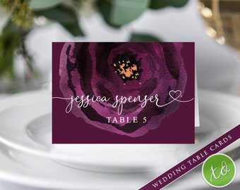 Table Cards Modern Wedding Floral Name Cards Wedding Place Cards Template Wedding Number Table Cards Wedding Seating Cards Reception Cards