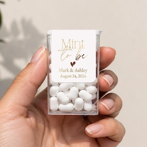 Personalized Tic Tac Stickers, Mint to Be Labels, Thank You Wedding Mints Custom Name & Date Stickers for Wedding Welcome Bag Stuffers