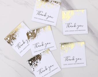 Gold Wedding Favors, Personalized Wedding Tags, Thank You Favor Tags, Personalised Tags for Wedding, Custom Wedding Gift Tags, Wedding Decor