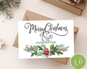 Merry Christmas Cards Happy New Year Cards Folded Christmas Card Greeting Cards Holiday Gift Holiday Card Set Christmas Gift Christmas Party