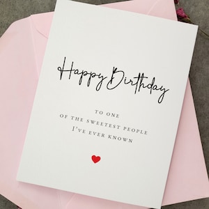 Jolie carte de joyeux anniversaire, à l'une des personnes les plus adorables, carte d'anniversaire pour petit ami, petite amie, meilleur ami, meilleure amie, soeur