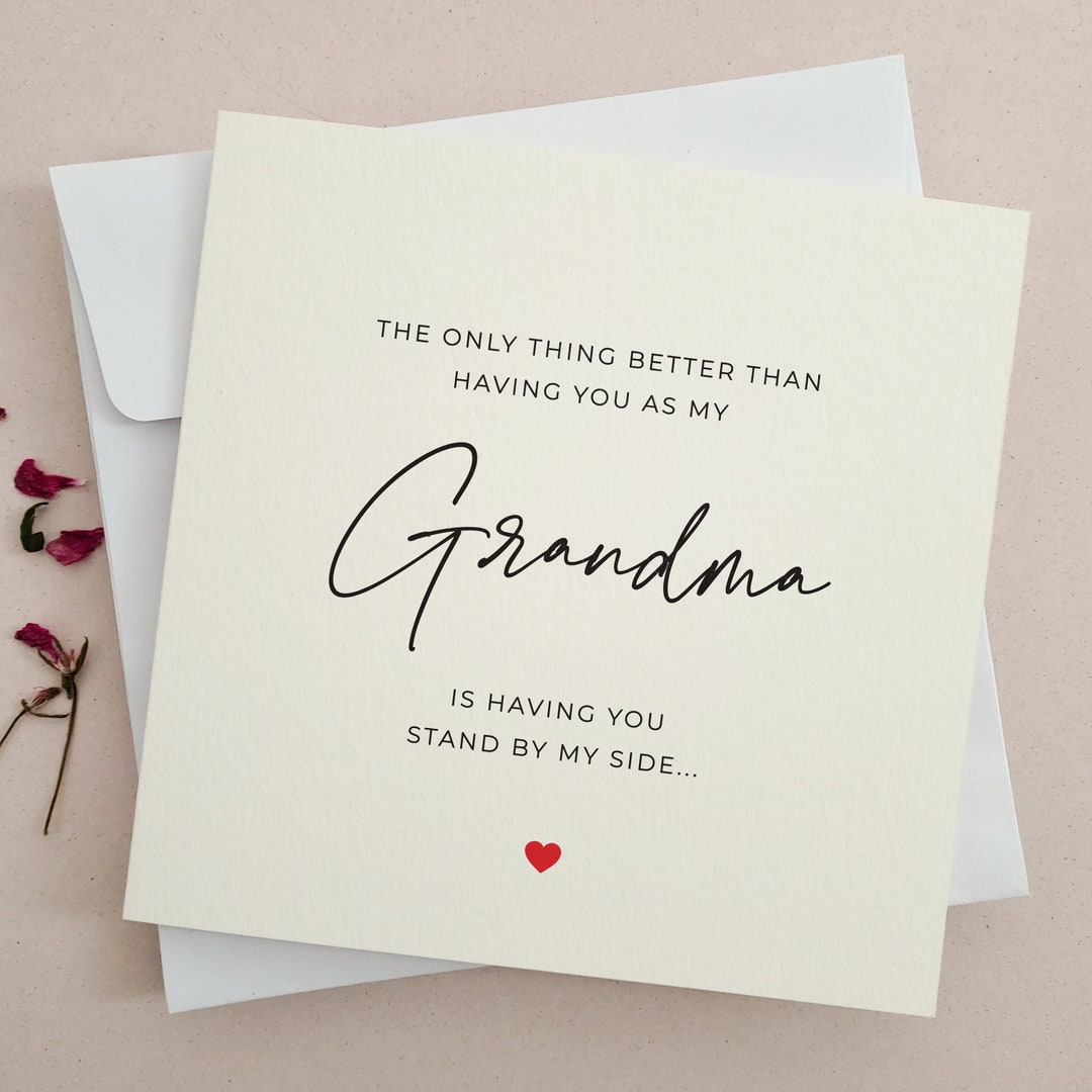 Will You Be Our Flower Girl Proposal Card for Grandma, Ask Flower Girl