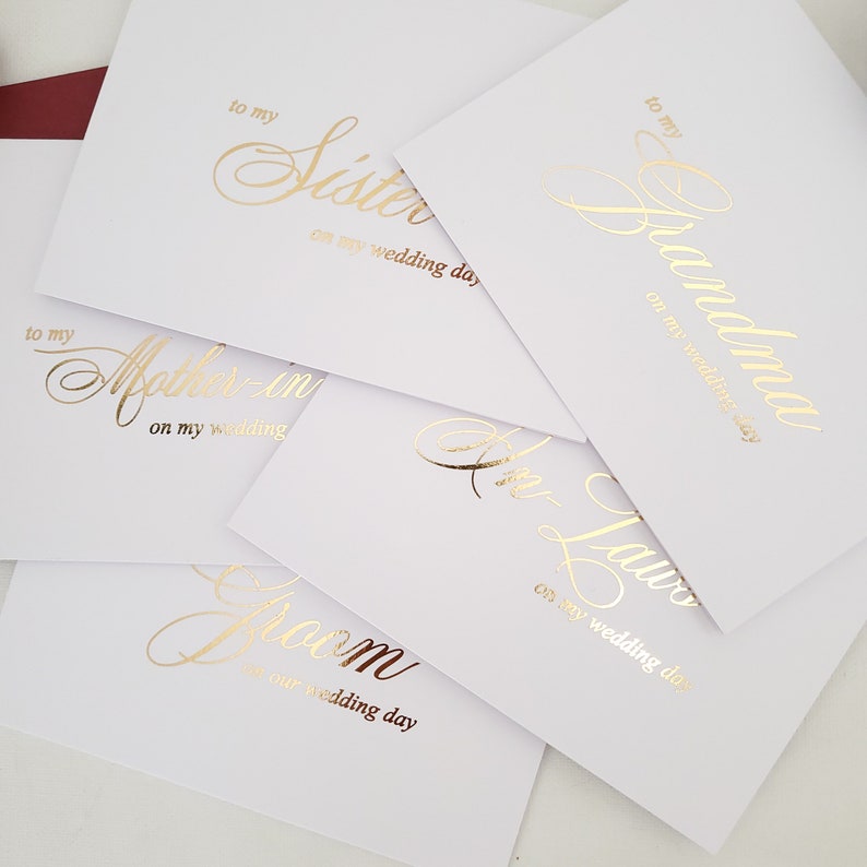 Gold Foiled To my Groom on our Wedding Day Card Silver Rose Gold Fold Card for Groom Wedding Party Gift Card To my Husband Note Card image 4