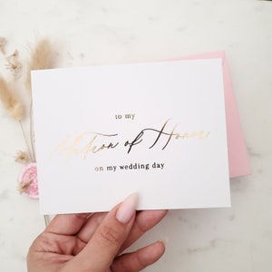Alla mia Damigella d'onore, Biglietti per feste di matrimonio, Alla mia Damigella d'onore nel giorno delle mie nozze, Biglietto di ringraziamento per la Damigella d'onore, Giorno delle nozze