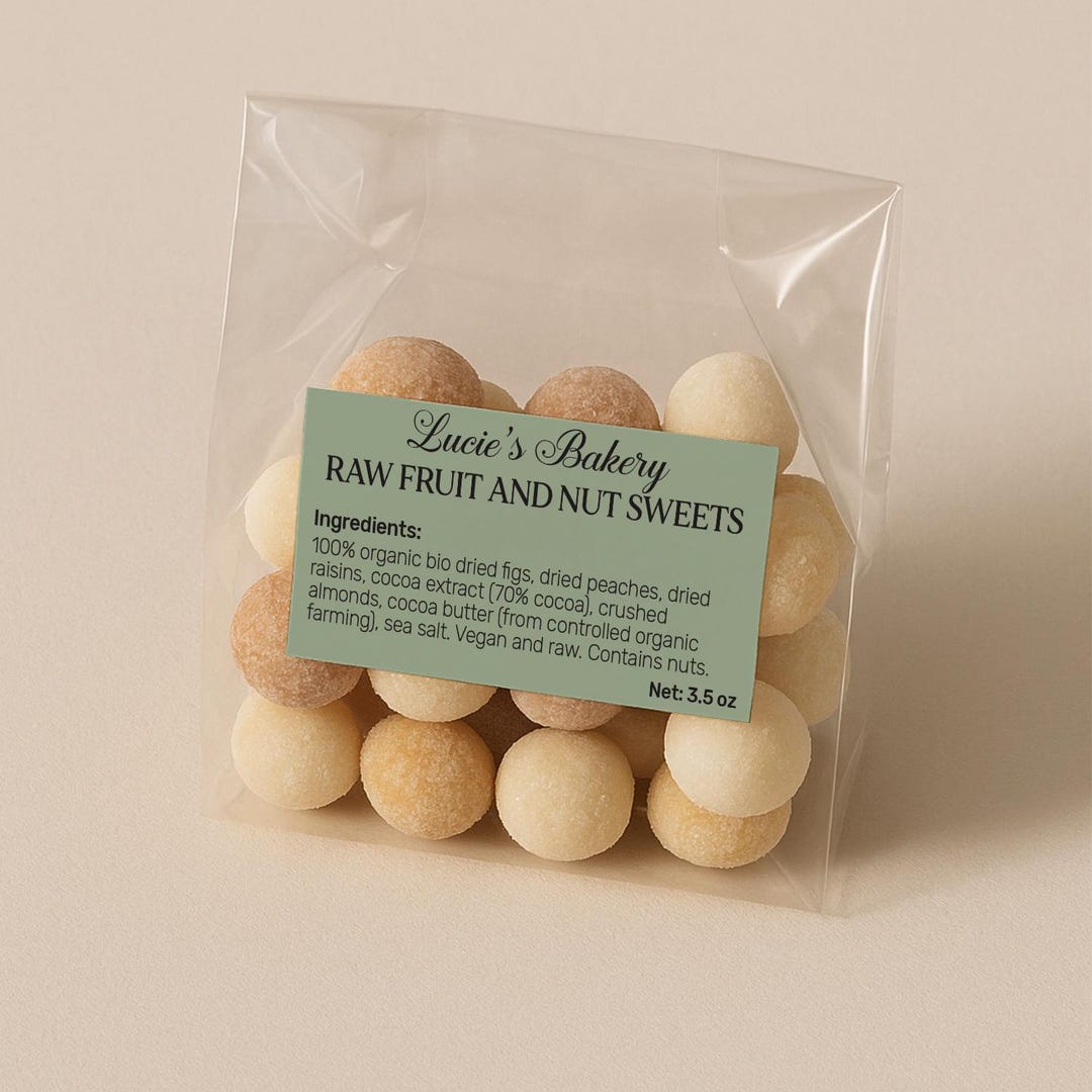 Small Ingredients Labels Stickers Cake, Cookie, Cosmetics, Jars, Pots ...