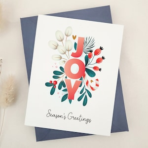 Biglietto di auguri per le stagioni, biglietto di auguri di buon Natale per gli amici, biglietto di Natale per i genitori, buono regalo di Natale per lui o per lei, stampa personalizzata all'interno