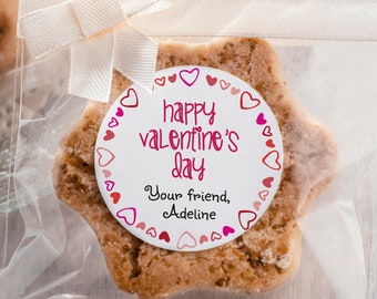 Pegatinas de corazones personalizadas para San Valentín: recuerdos personalizados para el aula