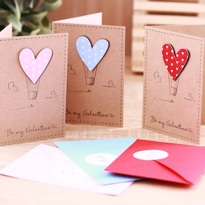 Kids Valentines Cards Set van 12 voor Classroom Exchange, Valentines Day School Valentines, Cute Small Valentine Cards met Love Air Balloon,