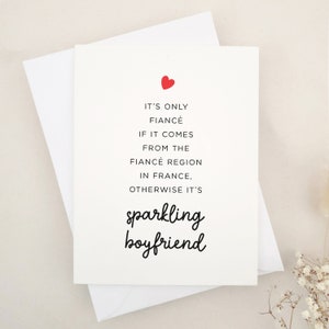 Carte fiancé drôle, carte Saint-Valentin fiancé, cadeaux pétillants de Saint-Valentin petit ami pour fiancé, carte Saint-Valentin pour lui, carte fiancé pour la Saint-Valentin