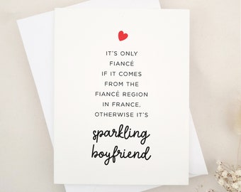 Funny Fiance Card, Fiancé Valentine Card, Sparkling Boyfriend Valentines Gifts for Fiance, Valentine Card for Him, Fiance Card for Valentine