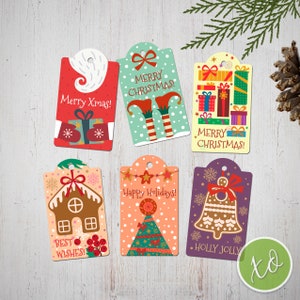 Etichette regalo di Natale Etichette per regalo di Natale Etichette di buon Natale Etichette regalo di felice anno nuovo Da A Etichette di Natale Etichetta regalo di Natale Confezione regalo