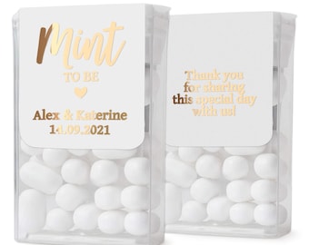 Custom Mint to Be Tic Tac Labels Personalized Foil Wedding Mints Favor Sticker Wraps