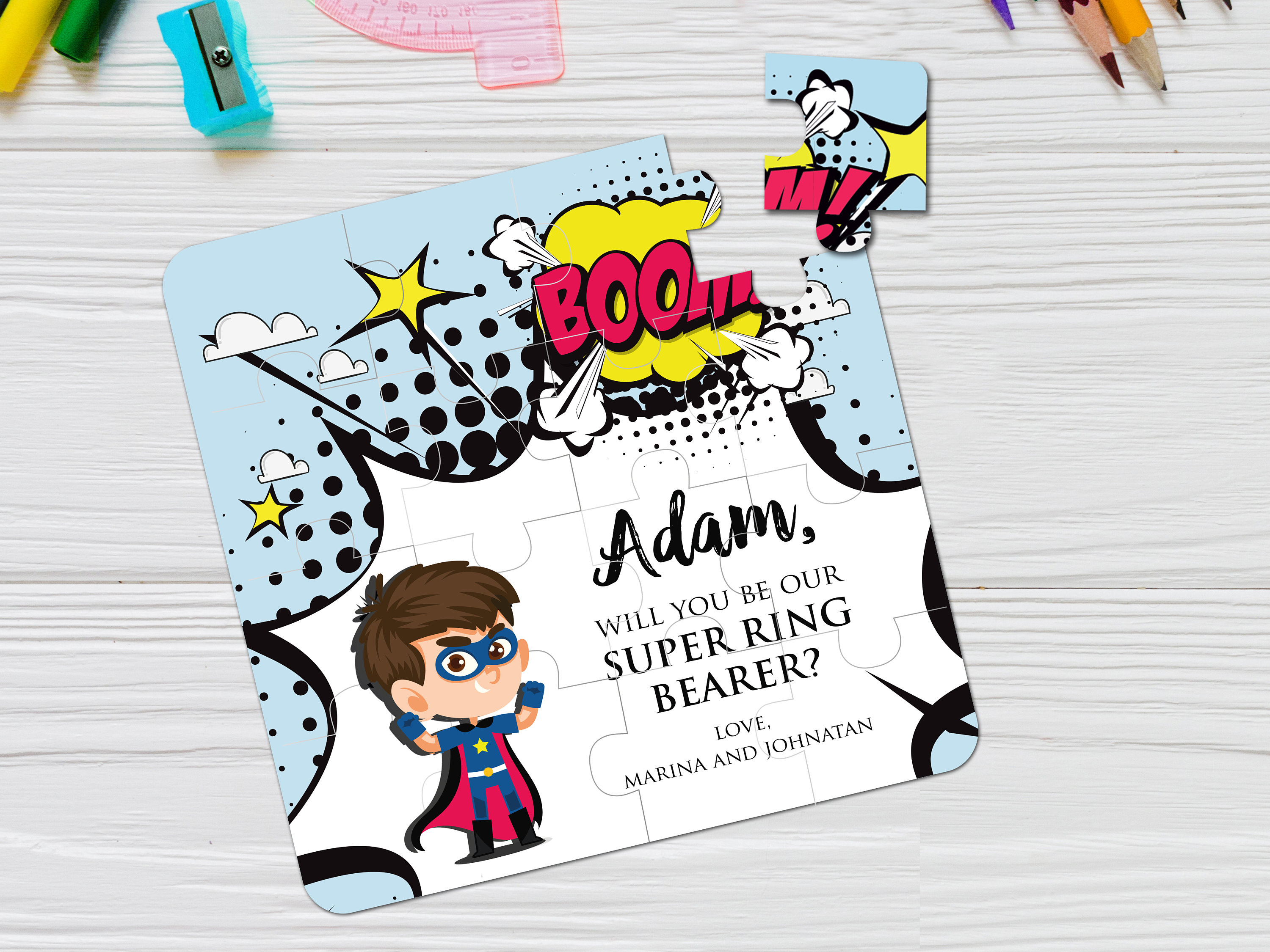 Wedding Ring Bearer Proposal Puzzle Gift Puzzle For Kids