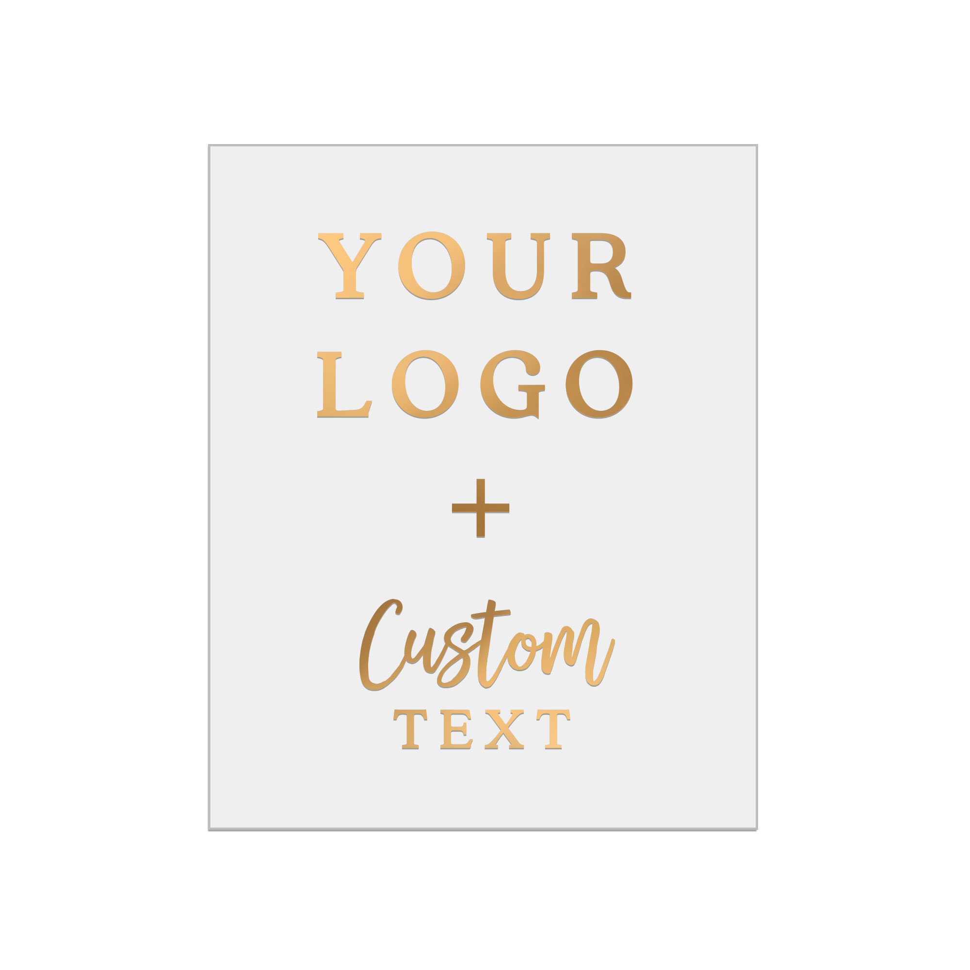 Text Transparent Personalized Labels, Clear Etsy Logo Labels, Custom Label, Rectangle Vertical - Label Stickers Stickers, Business Foiled Custom