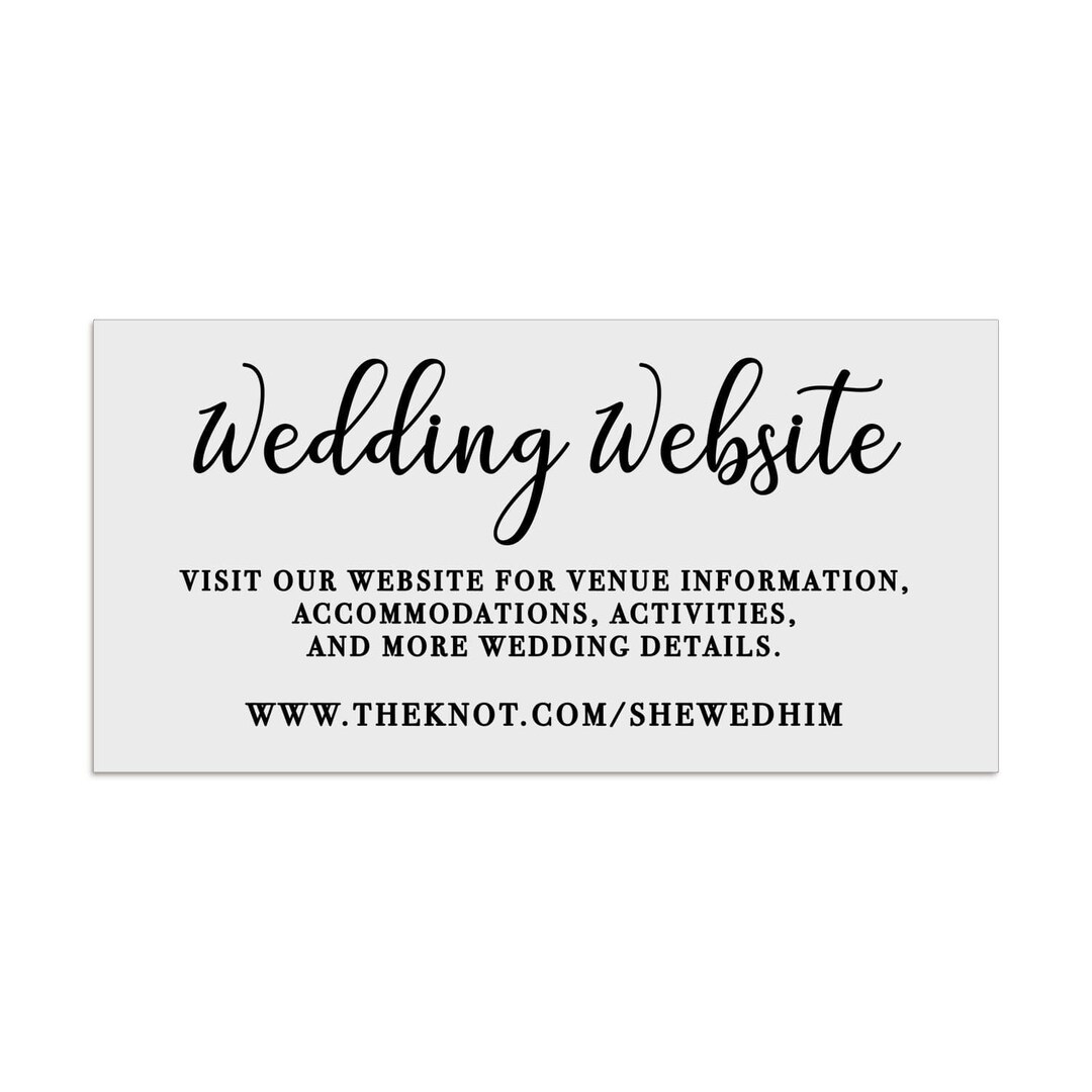 Custom Wedding Website Stickers Small Personalized Additional ...