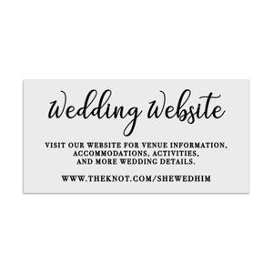 Custom Wedding Website Stickers Small Personalized Additional Information Labels - Clear or White